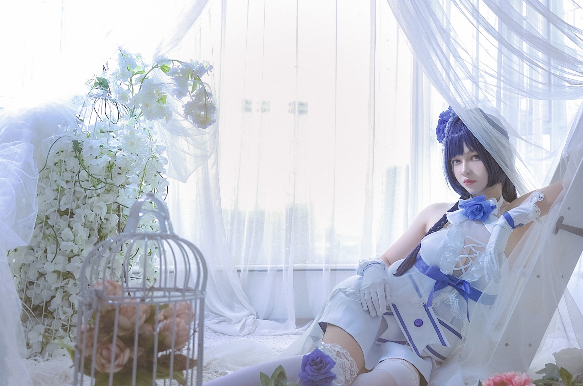 崩坏3雷电芽衣与她的"白丝"公主裙福利,别客气,喜欢就抱走她