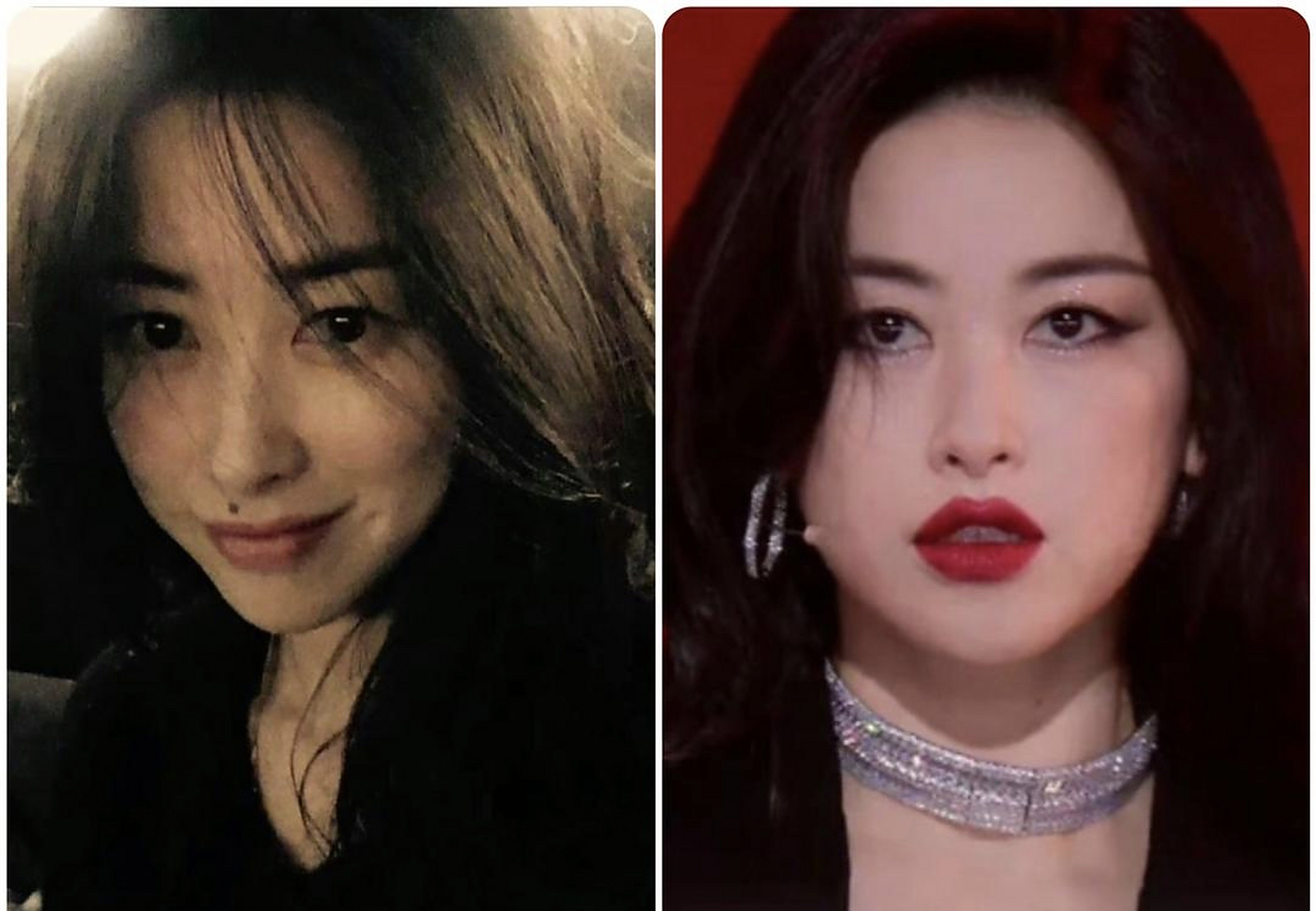 朱珠# 朱珠点痣前后对比,你们觉得哪个更好看呢?