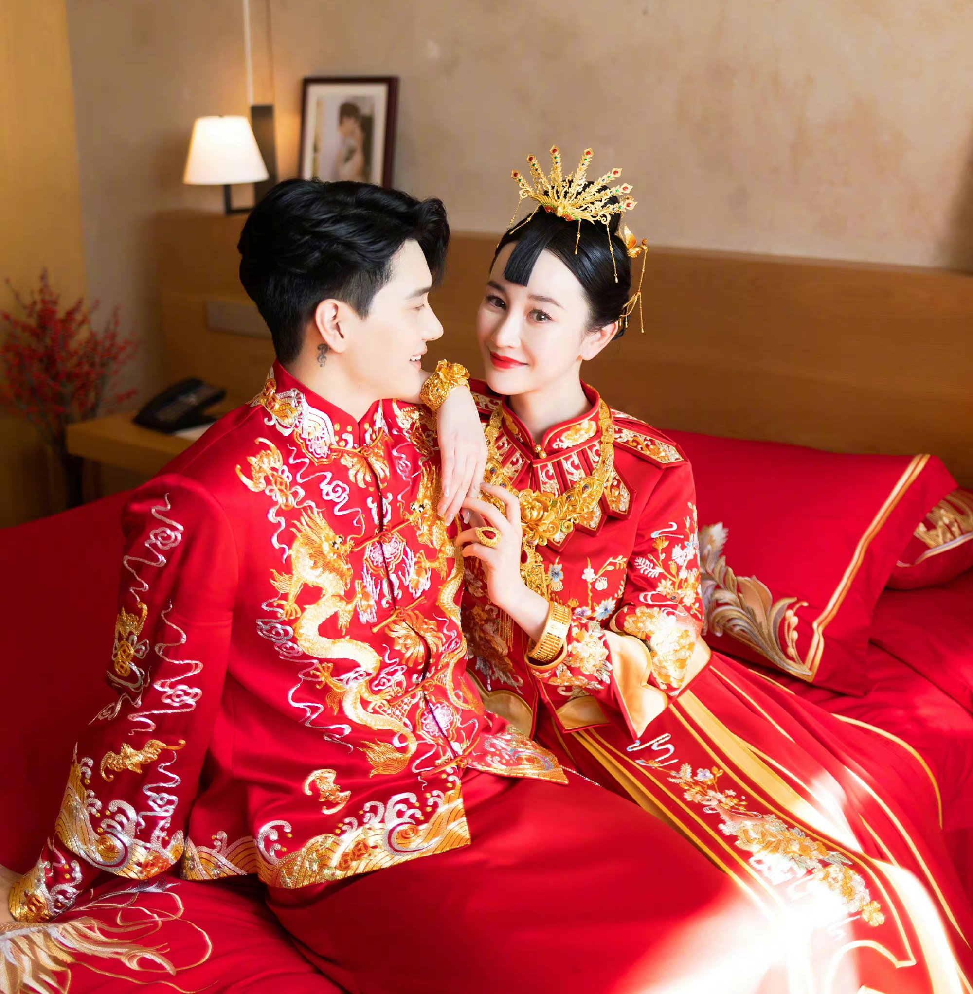 张檬,金恩圣三亚举行婚礼,中式婚礼照惊艳众人
