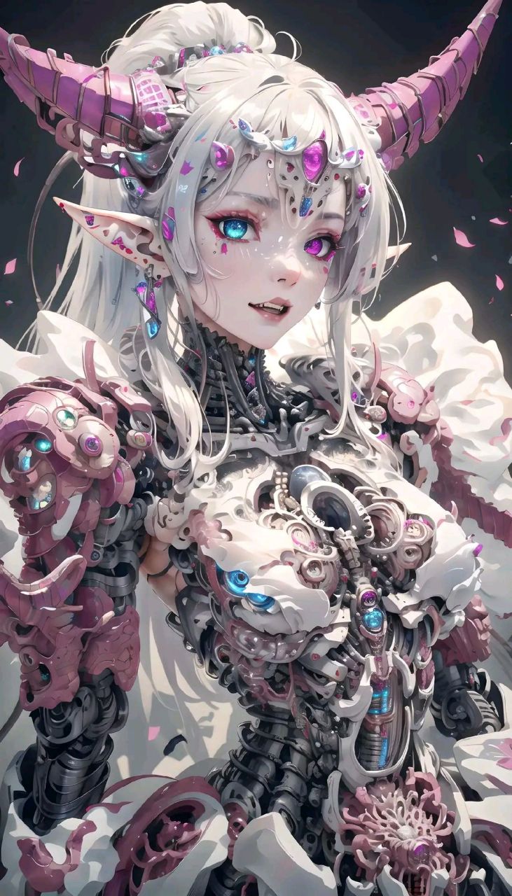 动漫壁纸# #插画# 机甲少女