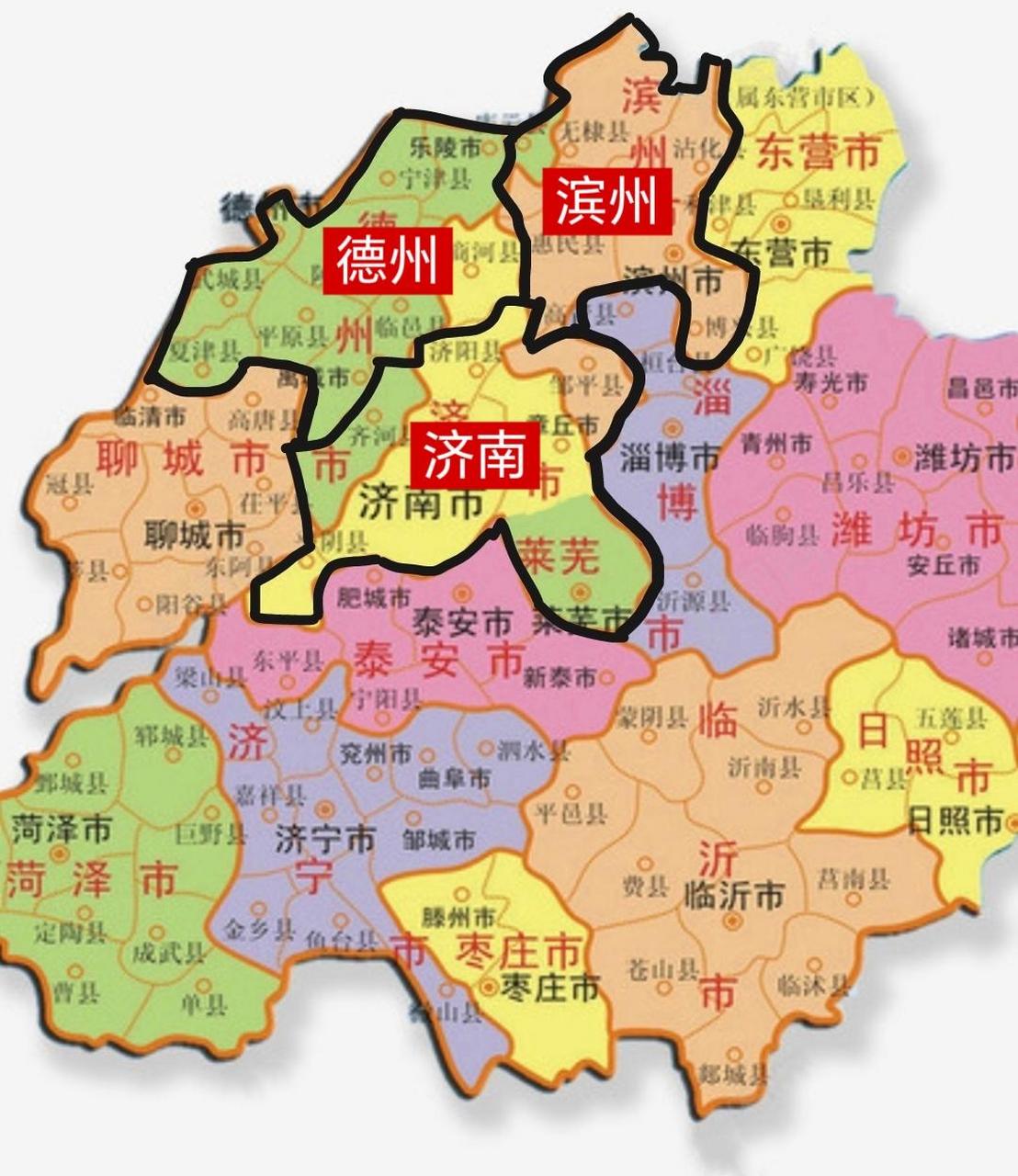 如果把泰安划给济南,济南的地图就完美了
