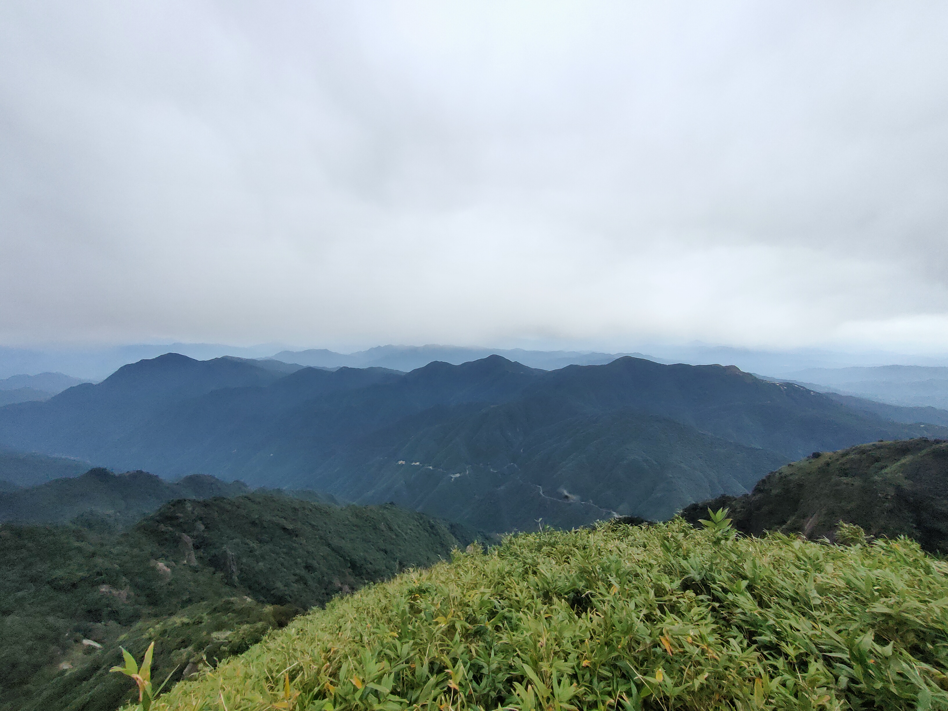 159,2020年登广东第二峰韶关石韭岭顶,走了38公里的路