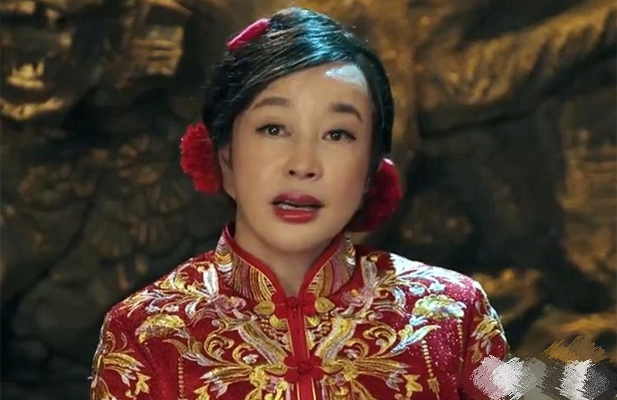 表情享受没眼看 正所谓"心有多大,舞台就有多大",这句话用在刘晓庆的