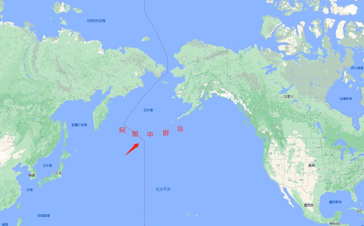 阿留申群岛 位置图片