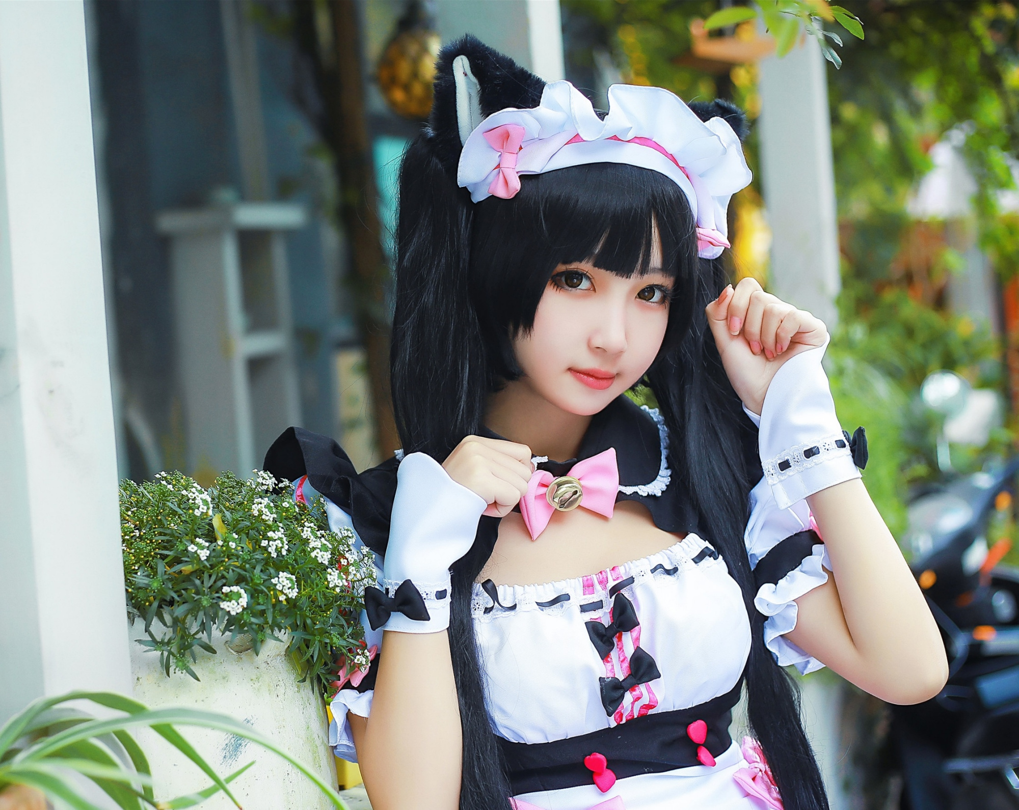 cosplay:最喜欢你的猫耳"黑丝"女仆,水果蛋糕只愿意跟你分享