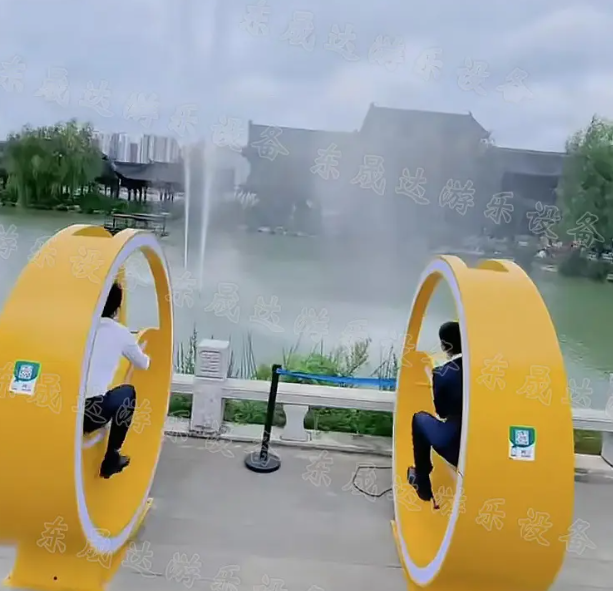 互动喷泉脚踏喷水单车