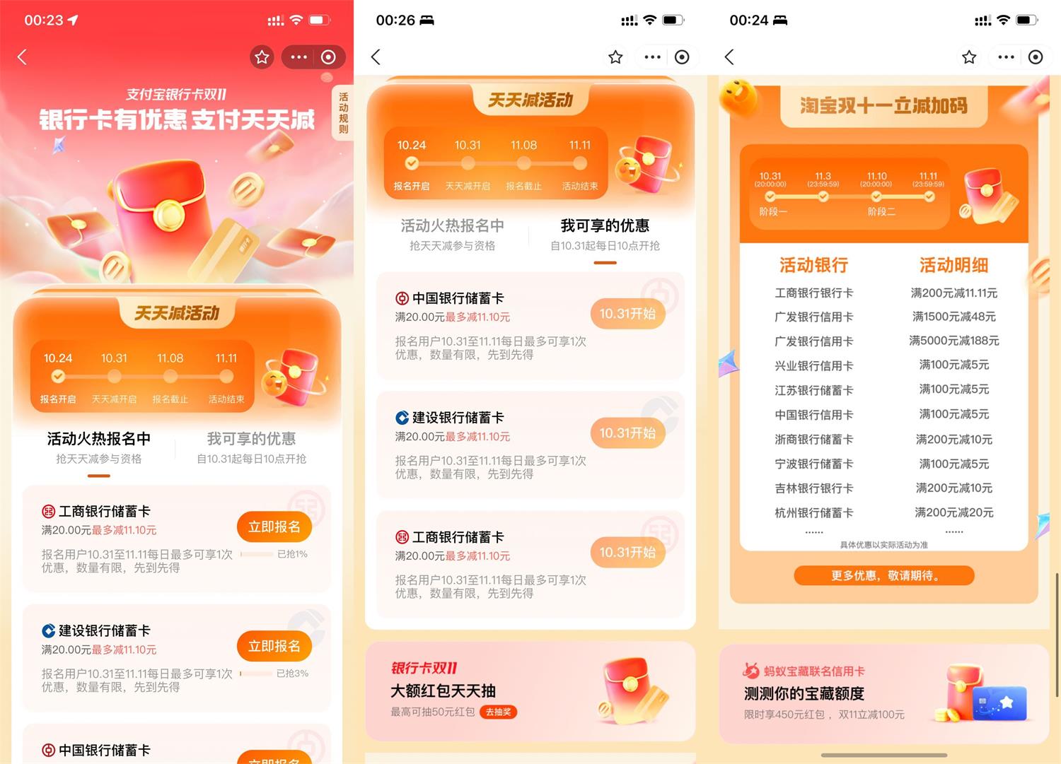 支付宝银行双11支付天天立减插图羊毛日报