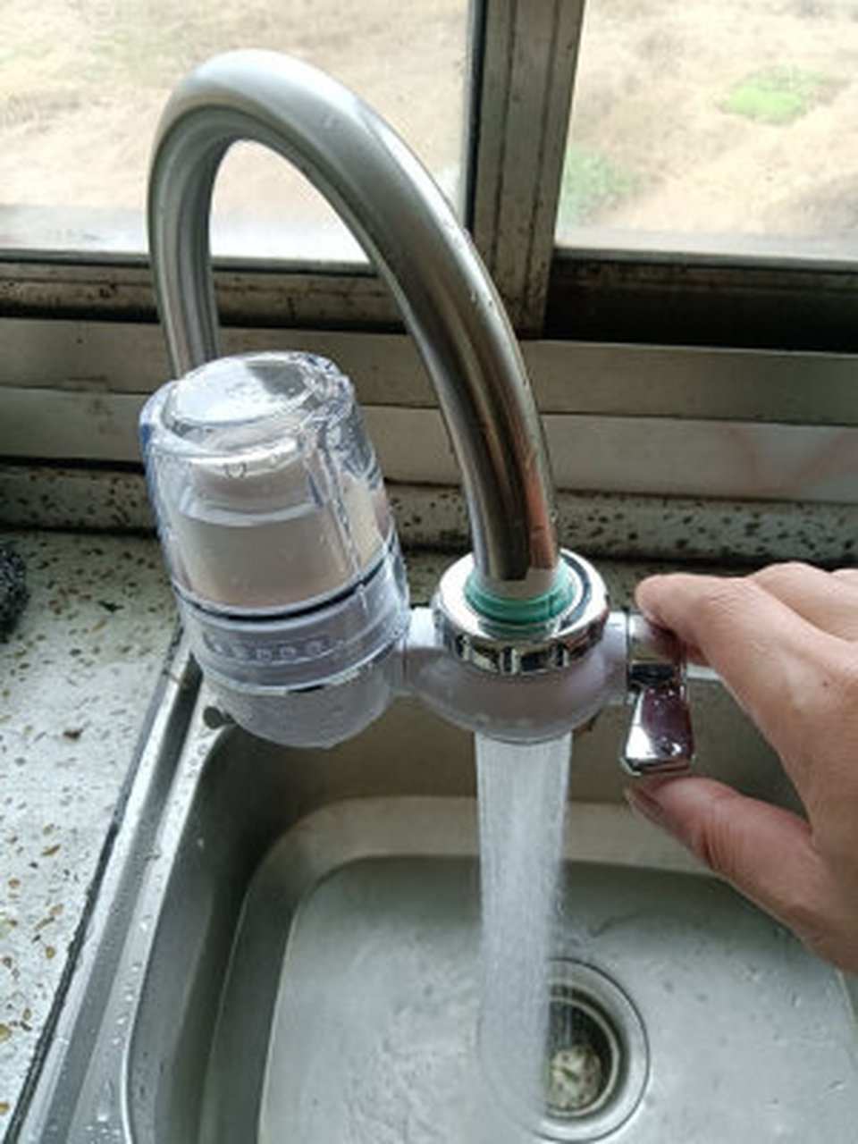 康佳(konka)净水器水龙头 家用厨房自来水过滤器 五级精滤净水机 迷你