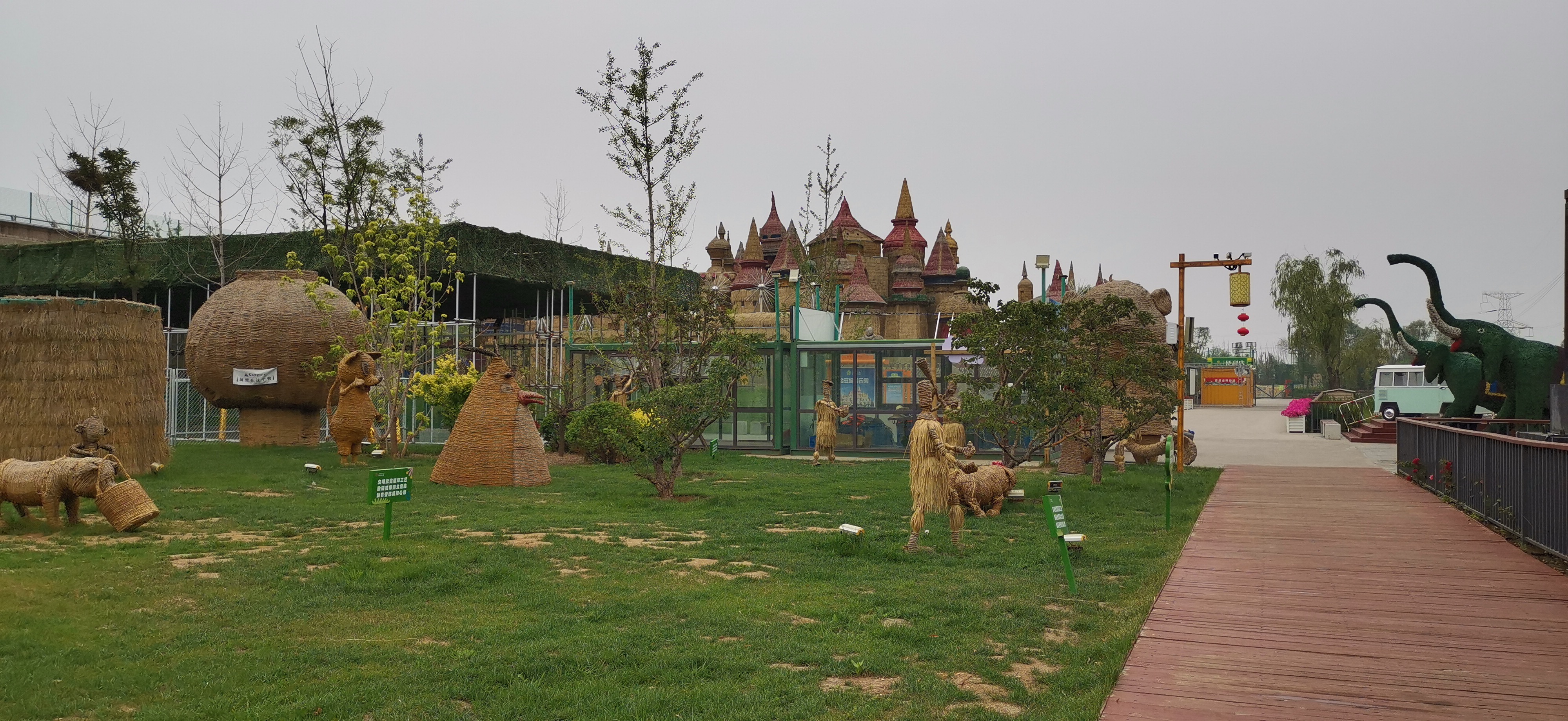 太原晋祠,稻田公园旅游观光