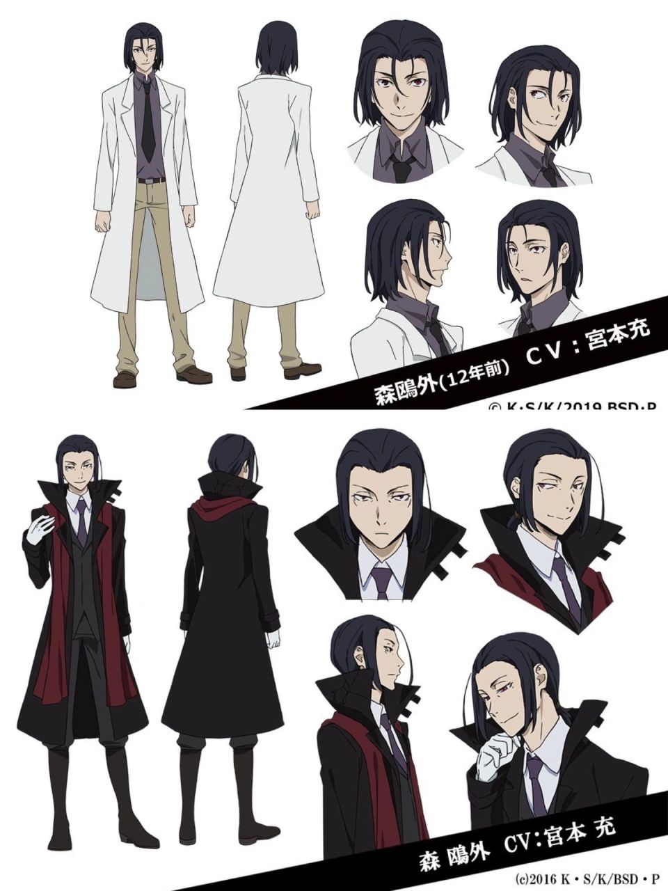 森鸥外发际线后移真的很明显,不得向福泽请教一下头发怎么保养.