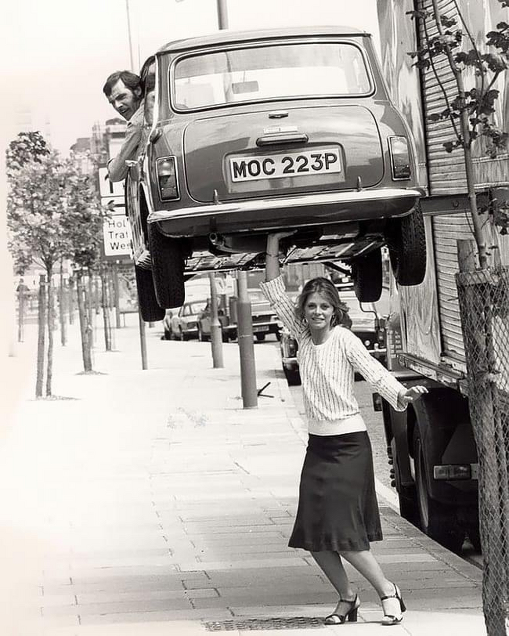 美国女演员林赛·瓦格纳在伦敦(1976 年)访问英国宣传电视连续剧