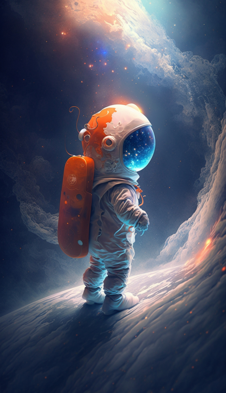 小孩 星空 宇宙 幻想 怎么设计一副科幻插画 确定主题和场景:小孩对于