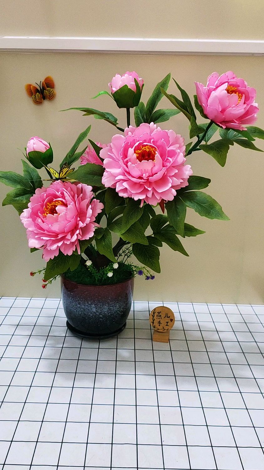 丝带手工花:牡丹花开富贵
