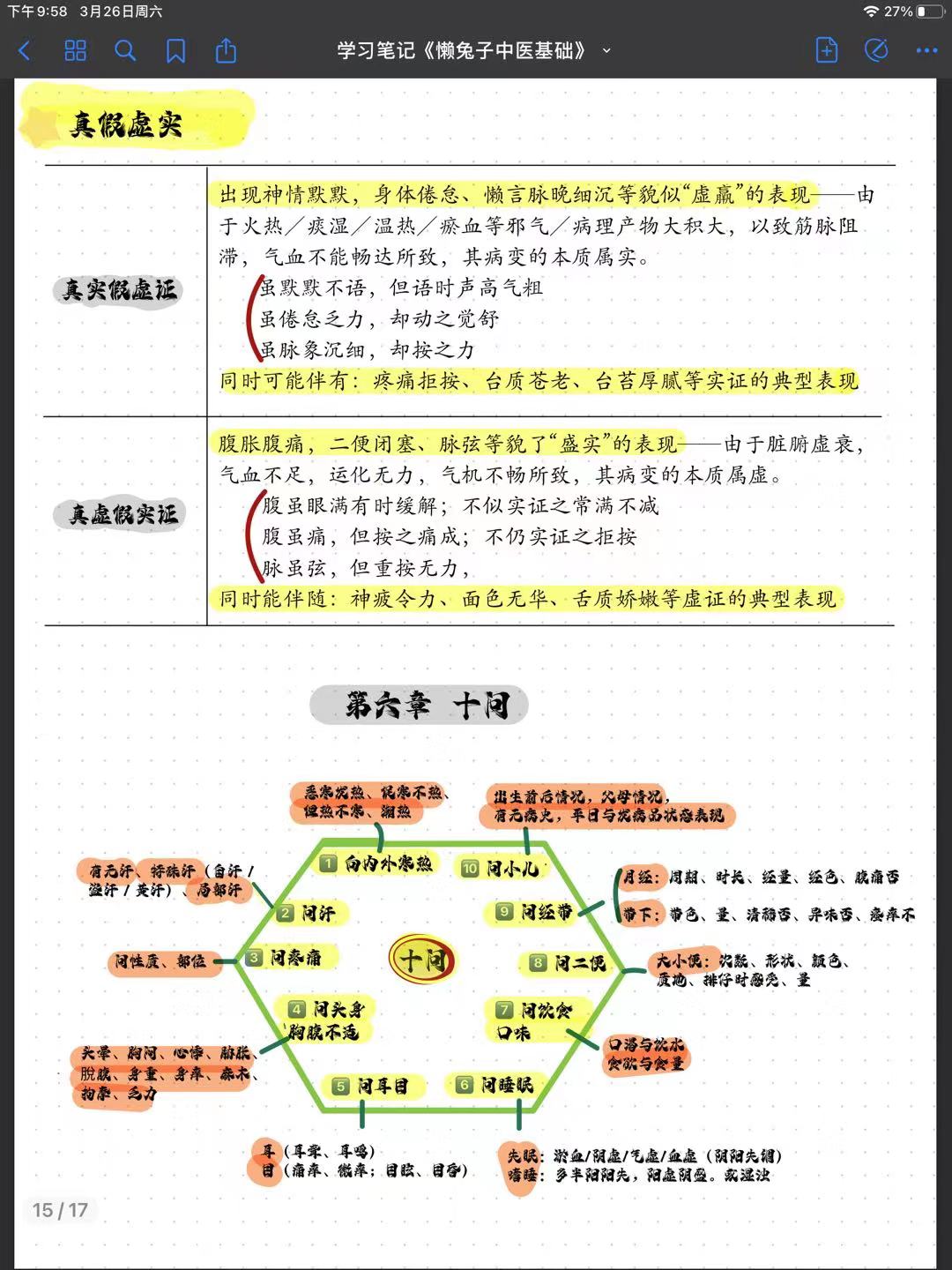 中基学习笔记|八纲辨证之虚实2