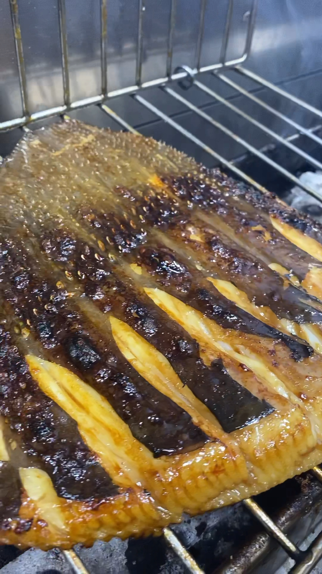 烧烤美食分享烤鱼翅