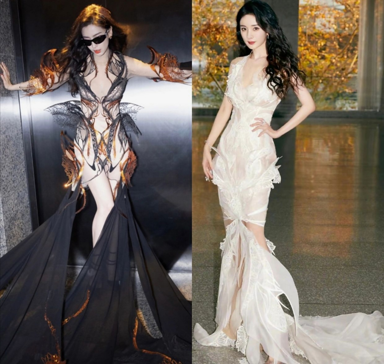 杨幂angelababy像穿了情侣装