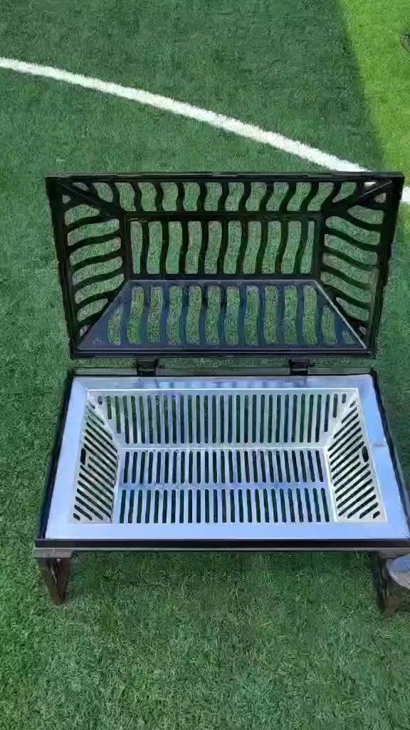 溢流井截污蓝不锈钢截污挂篮-度小视