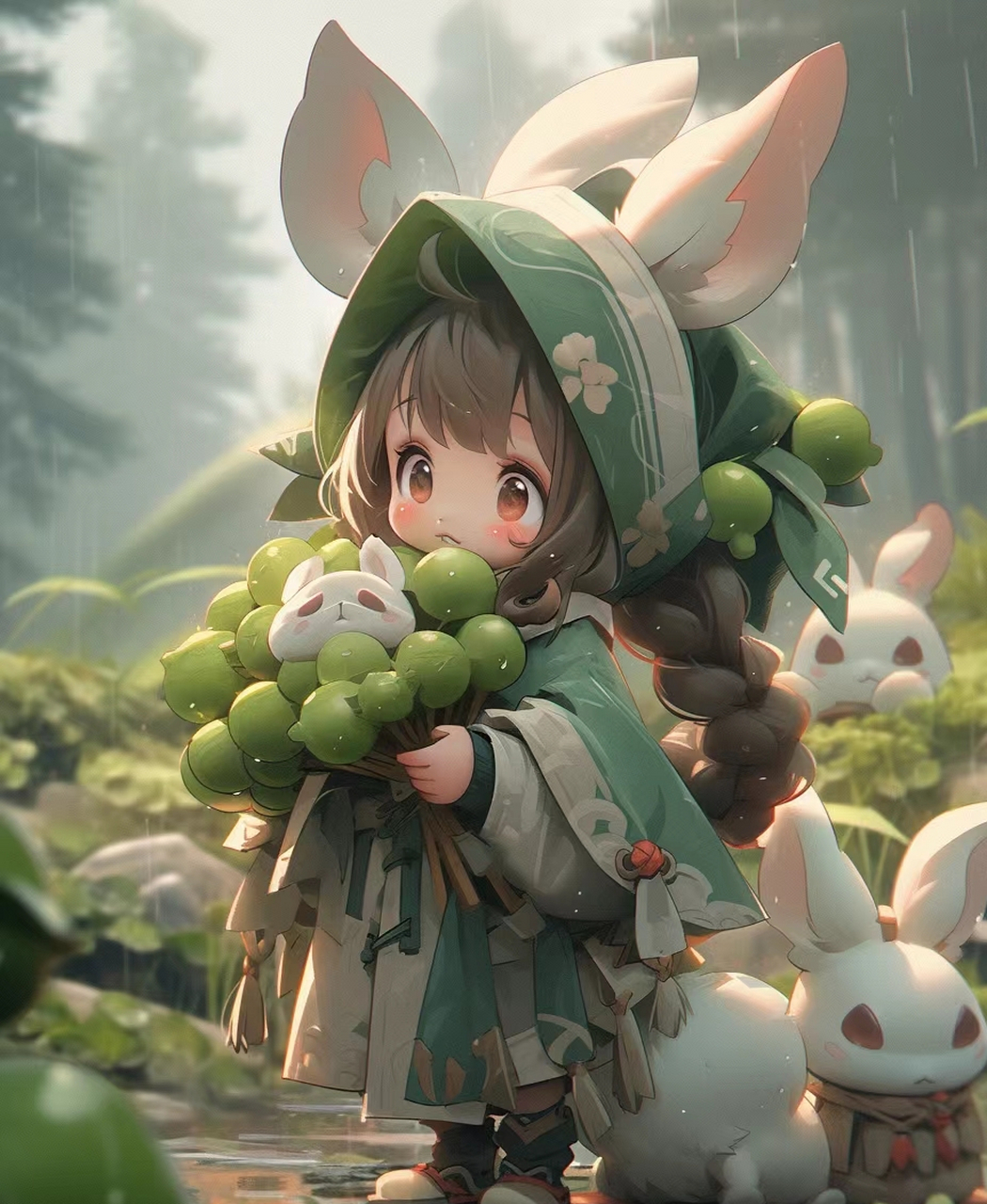 十二生肖拟人之卯兔第二波#ai绘画