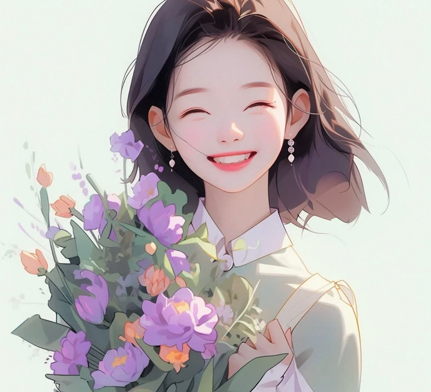 阳光灿烂的美少女头像:你笑颜如花,你微笑如阳,开心的像个孩子.