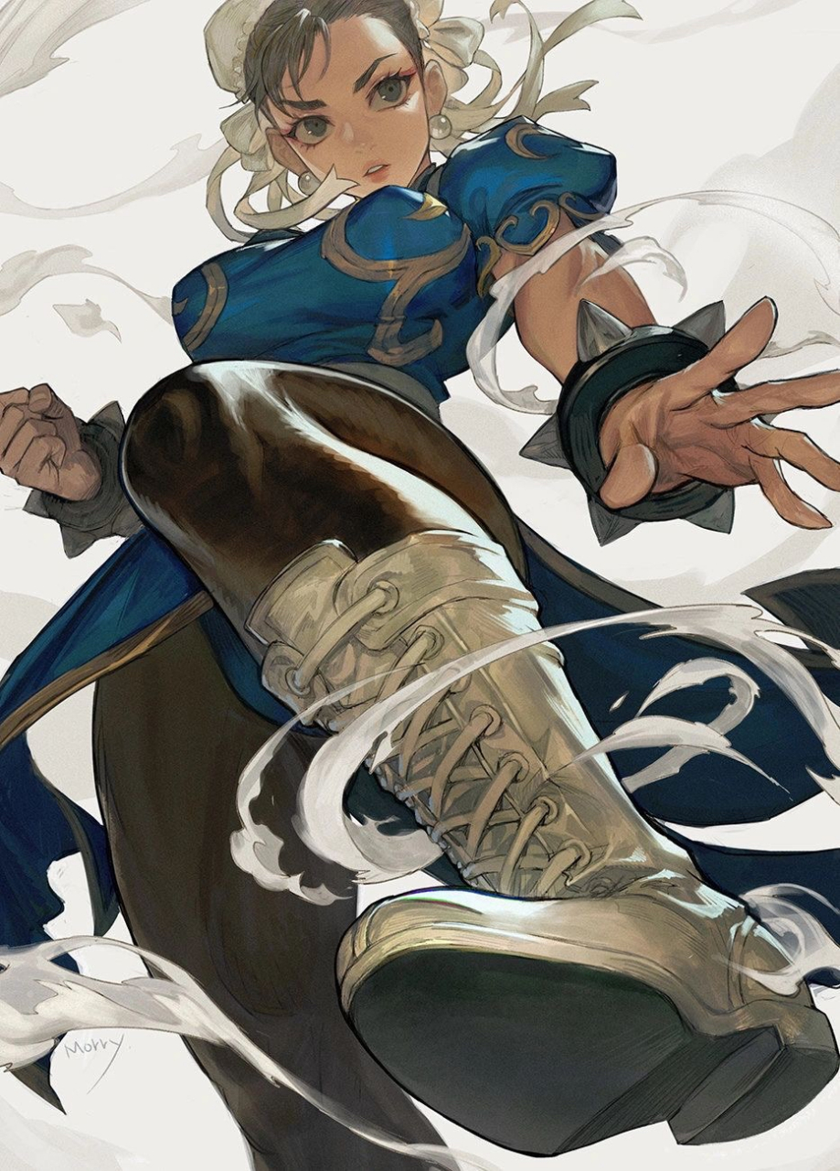 画师morry笔下的春丽|||画师morry 笔下的春丽/ twi:morryevans #插画