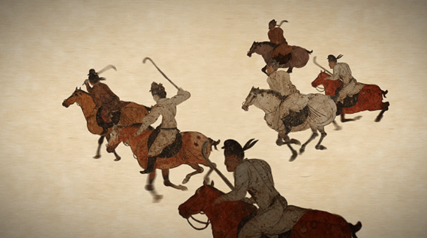 陕西唐三彩艺术博物馆的马球俑