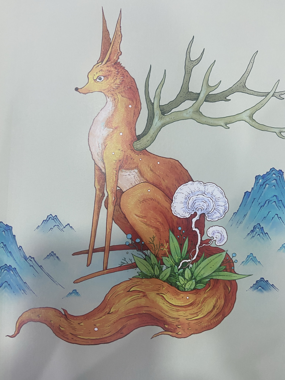 【山海异兽录之乘黄】白民之国在龙鱼北,白身被发.