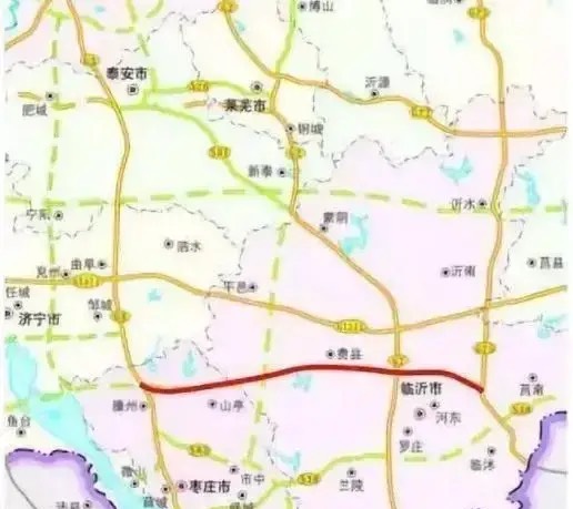 临沂至滕州高速路线图图片