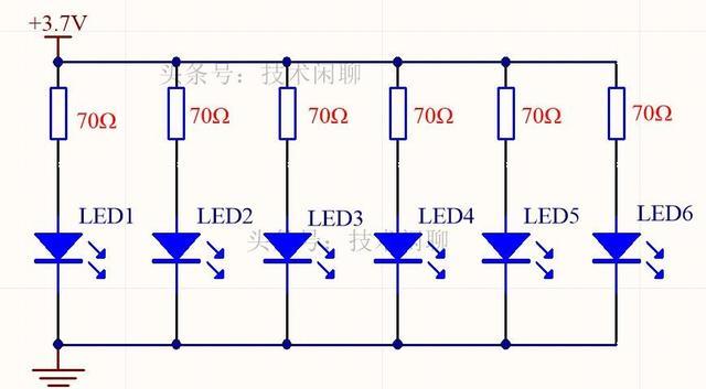 led灯珠线路板电路图图片