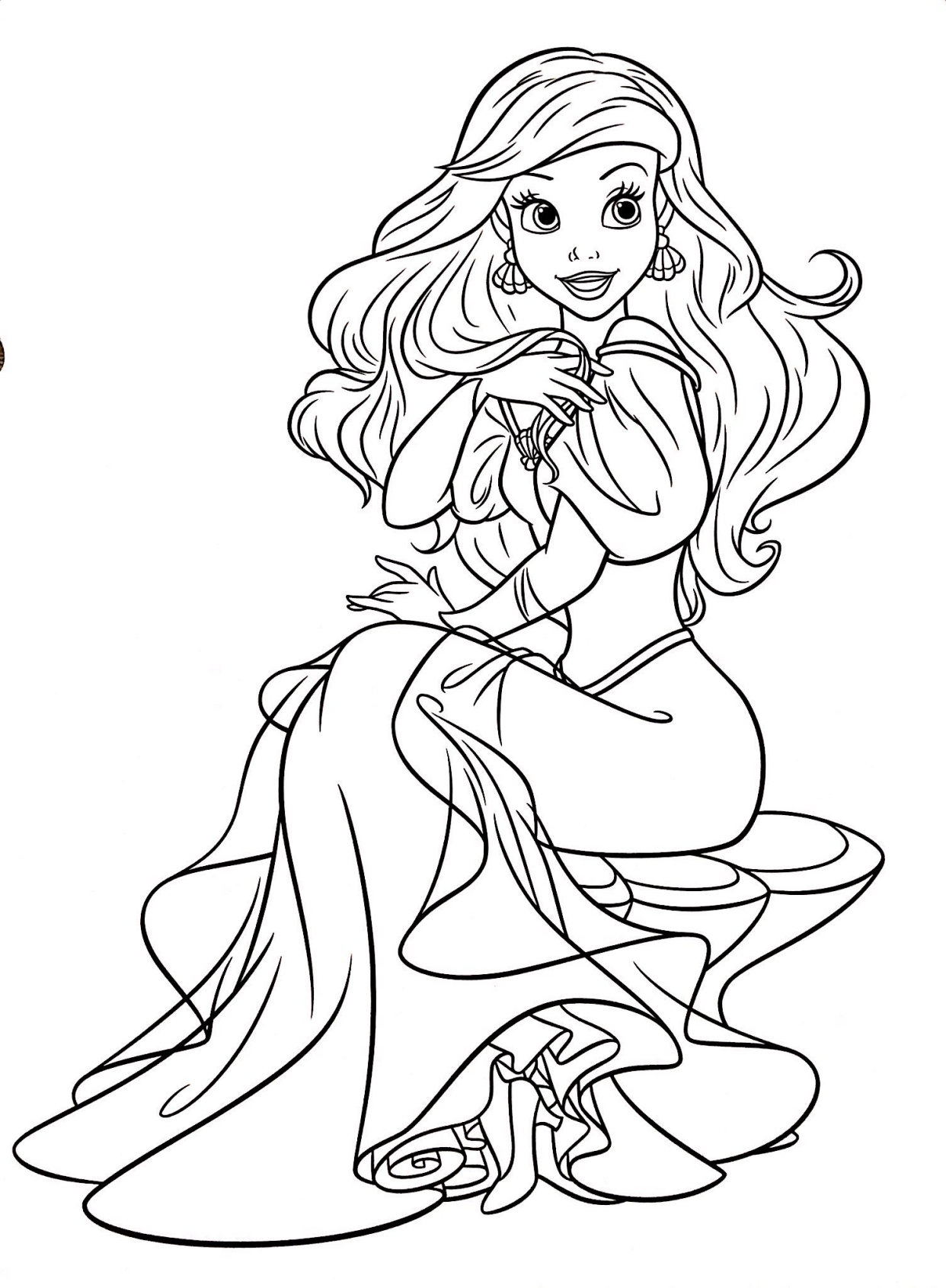 迪士尼公主线稿