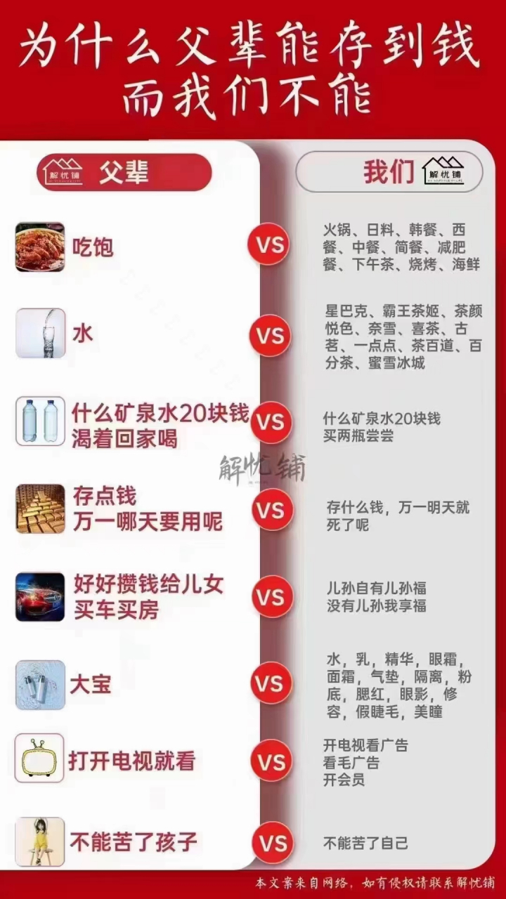 我们为何存不到钱,而父辈总能存到钱?