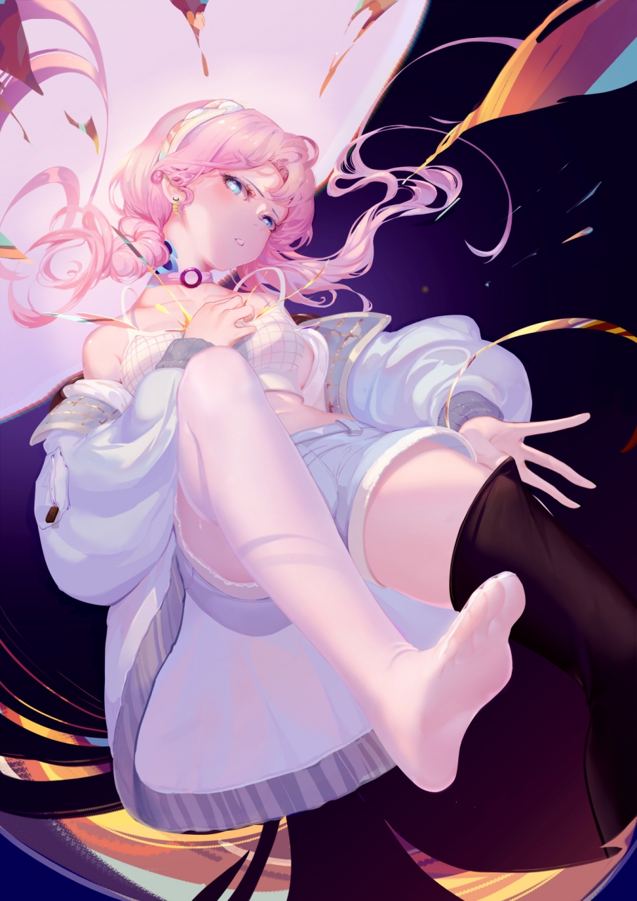 白丝粉发少女[舔屏][舔屏][舔屏] 画师:小山酱#二次元# #二次元美图