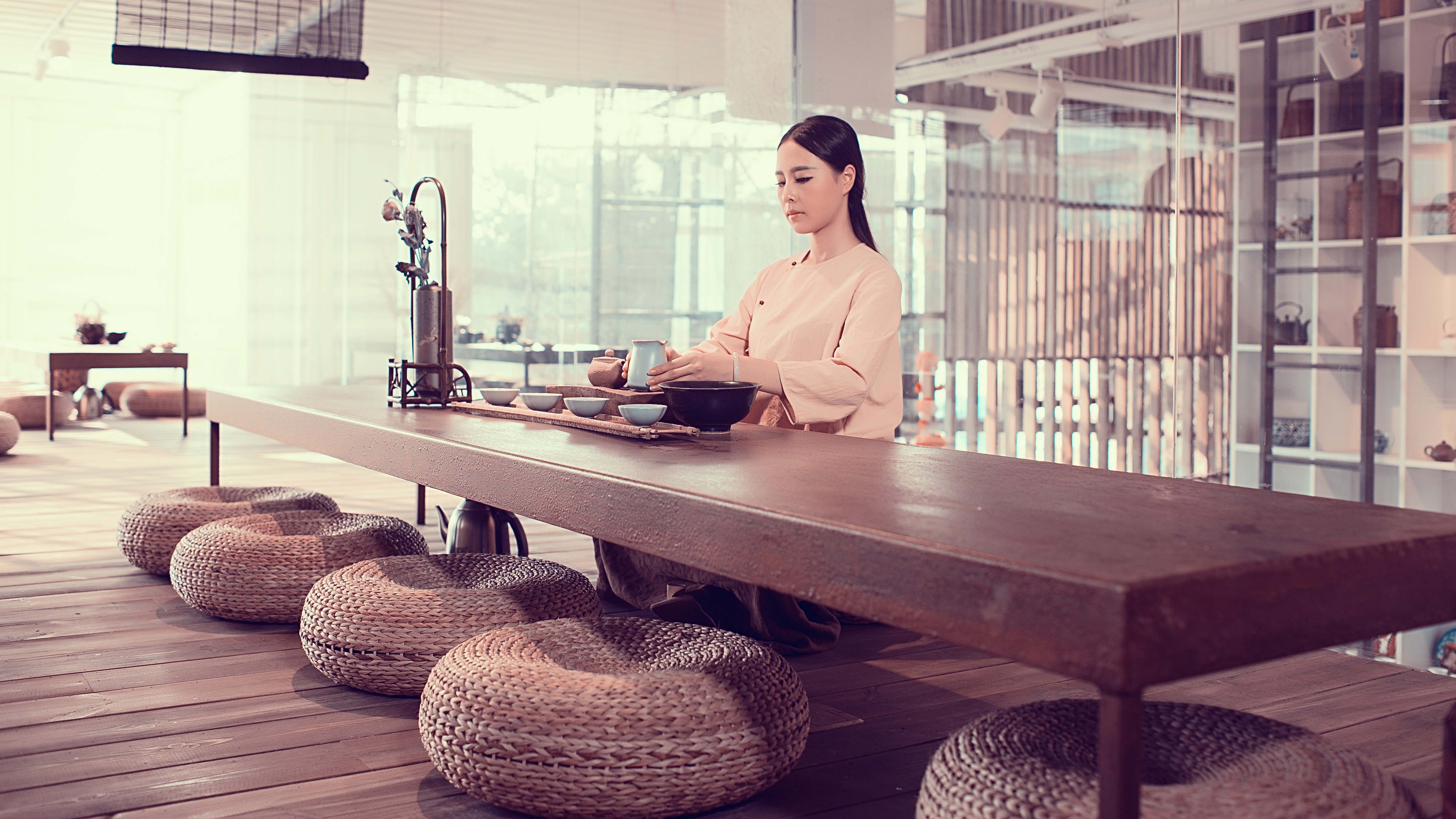 禅茶女人图片意境图片图片