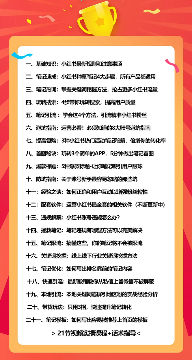 小红书爆款推广引流训练课7.0:一部手机即可操作玩转小红书引流赚钱