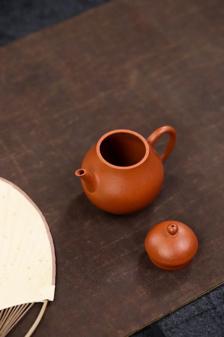 胡思中 朱泥高梨壶#紫砂壶# #全手工