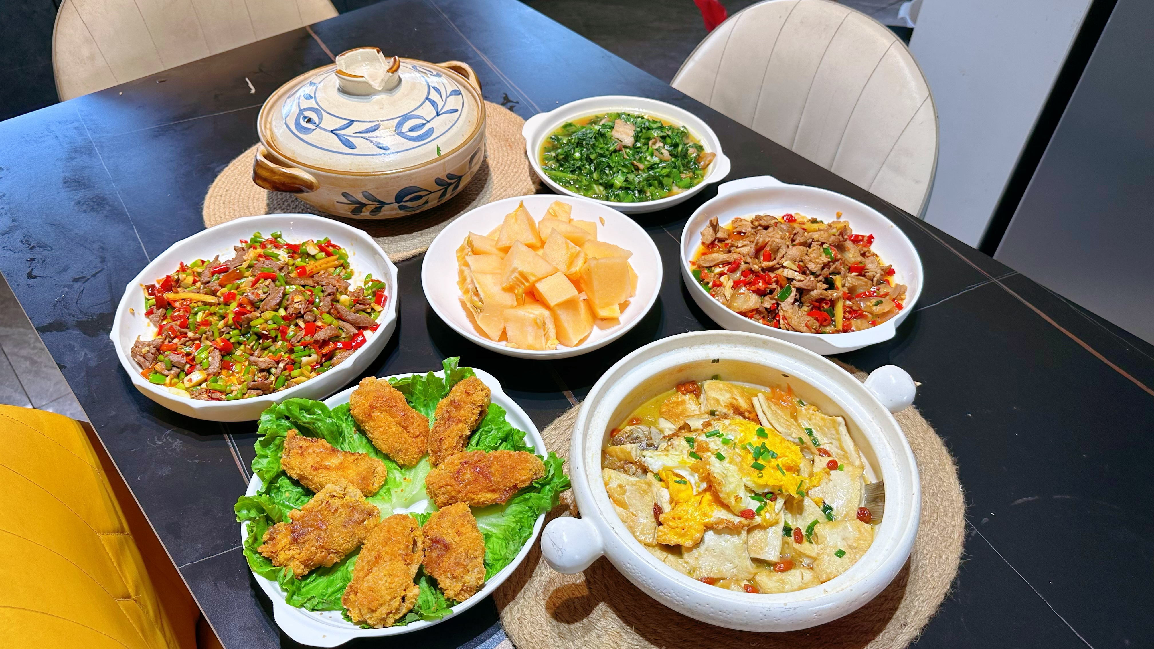 我家从不点外卖,今天花100块做了六个下饭菜,家庭鸡公煲超好吃