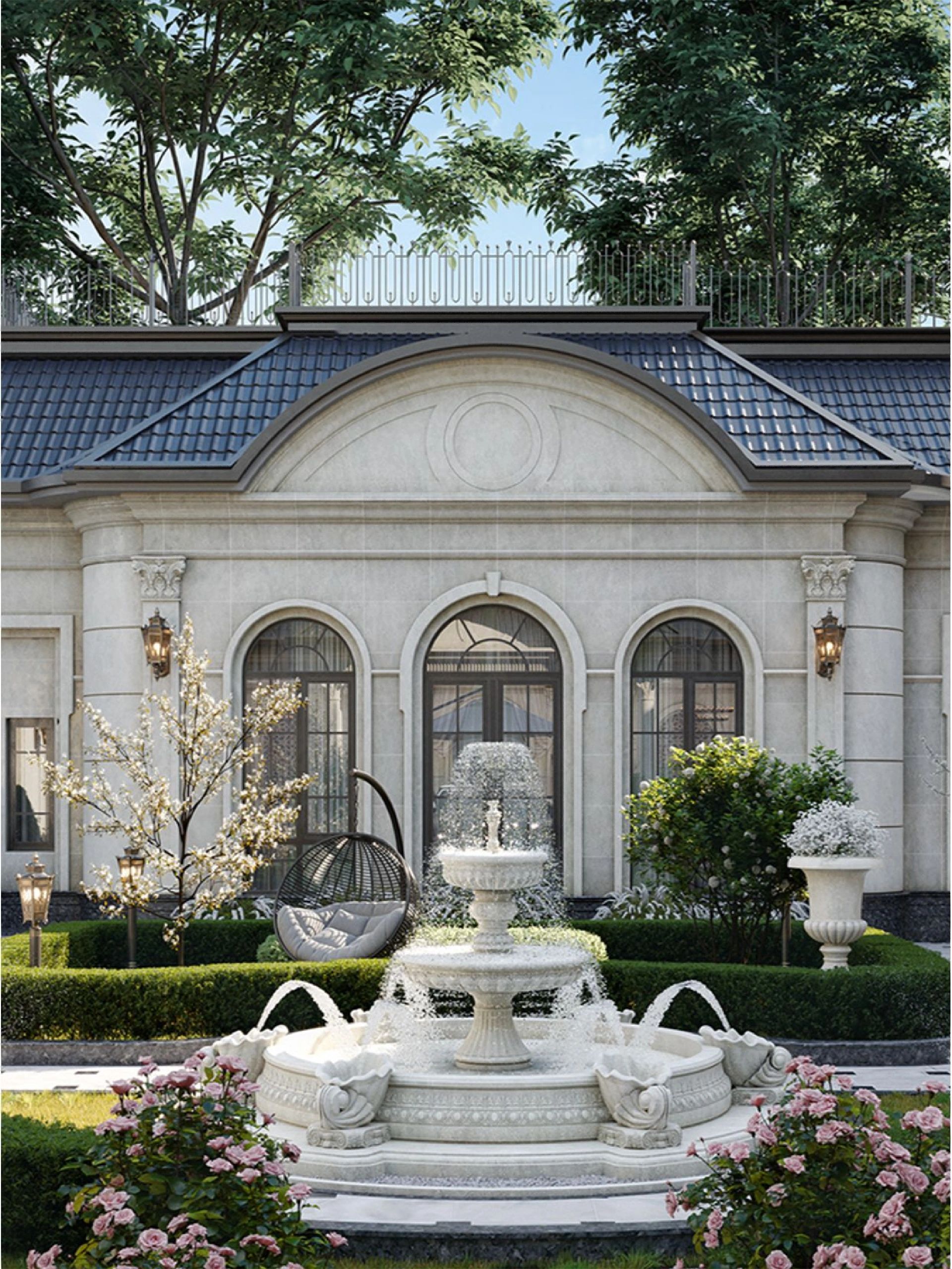 别墅庭院设计|法式风,全是浪漫与惊喜