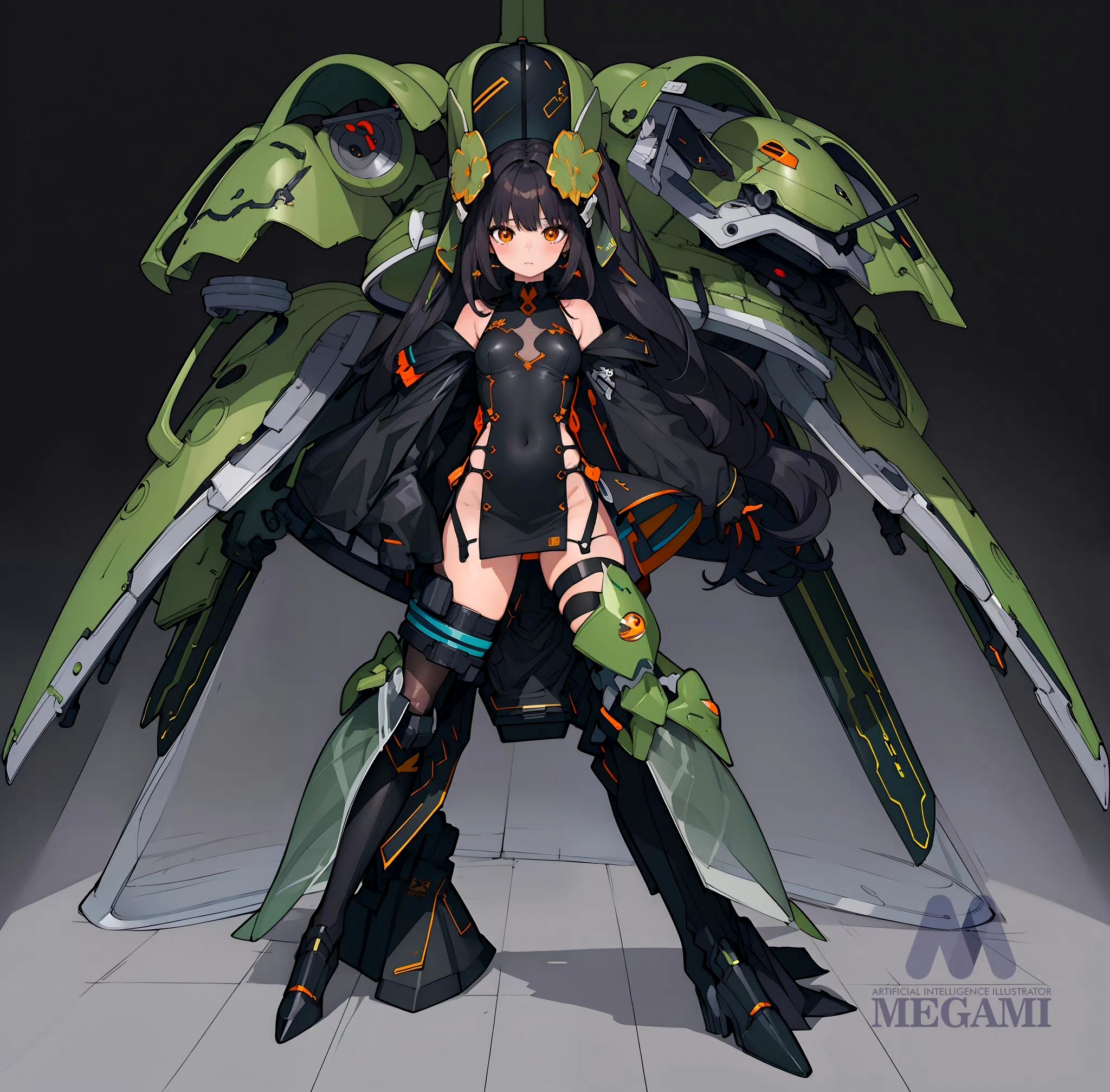 画师decal design 少女与机甲角色概念设计欣赏