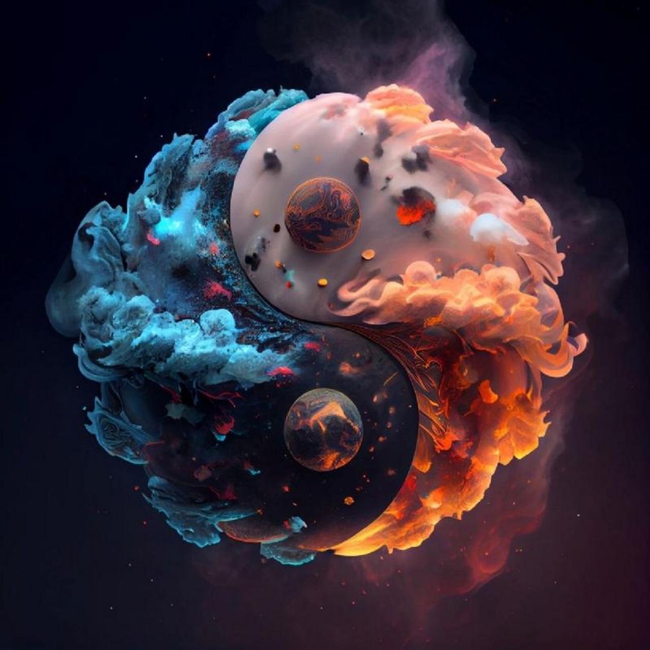 太极图是一种象征性图案,通常被用来代表宇宙,自然和人类的和谐关系.