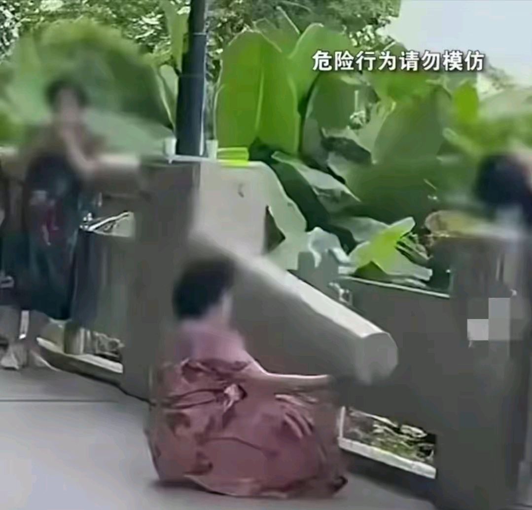 沈阳大妈翻护栏身亡图片