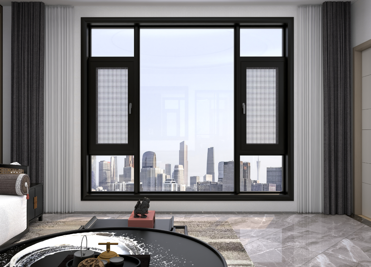 窗框和窗扇在同一水平面,整加整体的