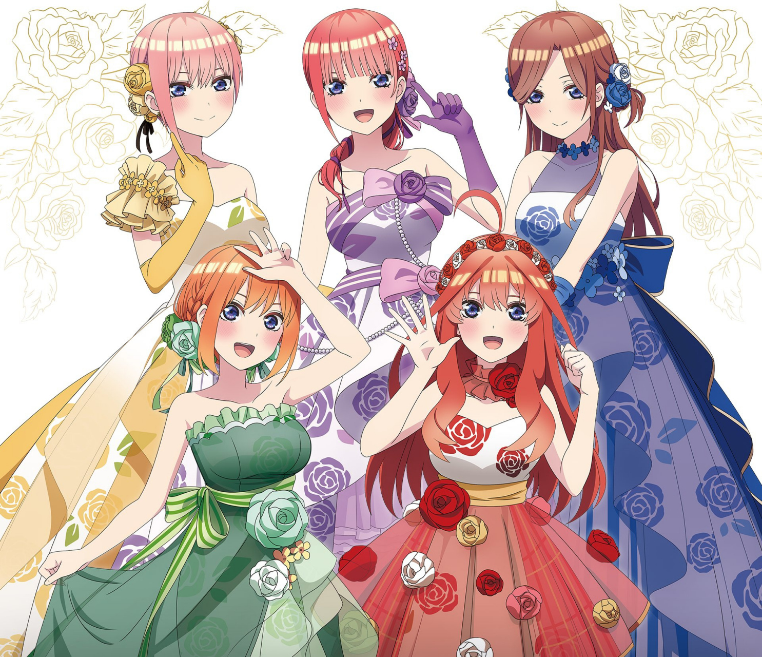 《五等分的花嫁》礼服贺图公开,三玖虽然还在中间,但却不是c位了