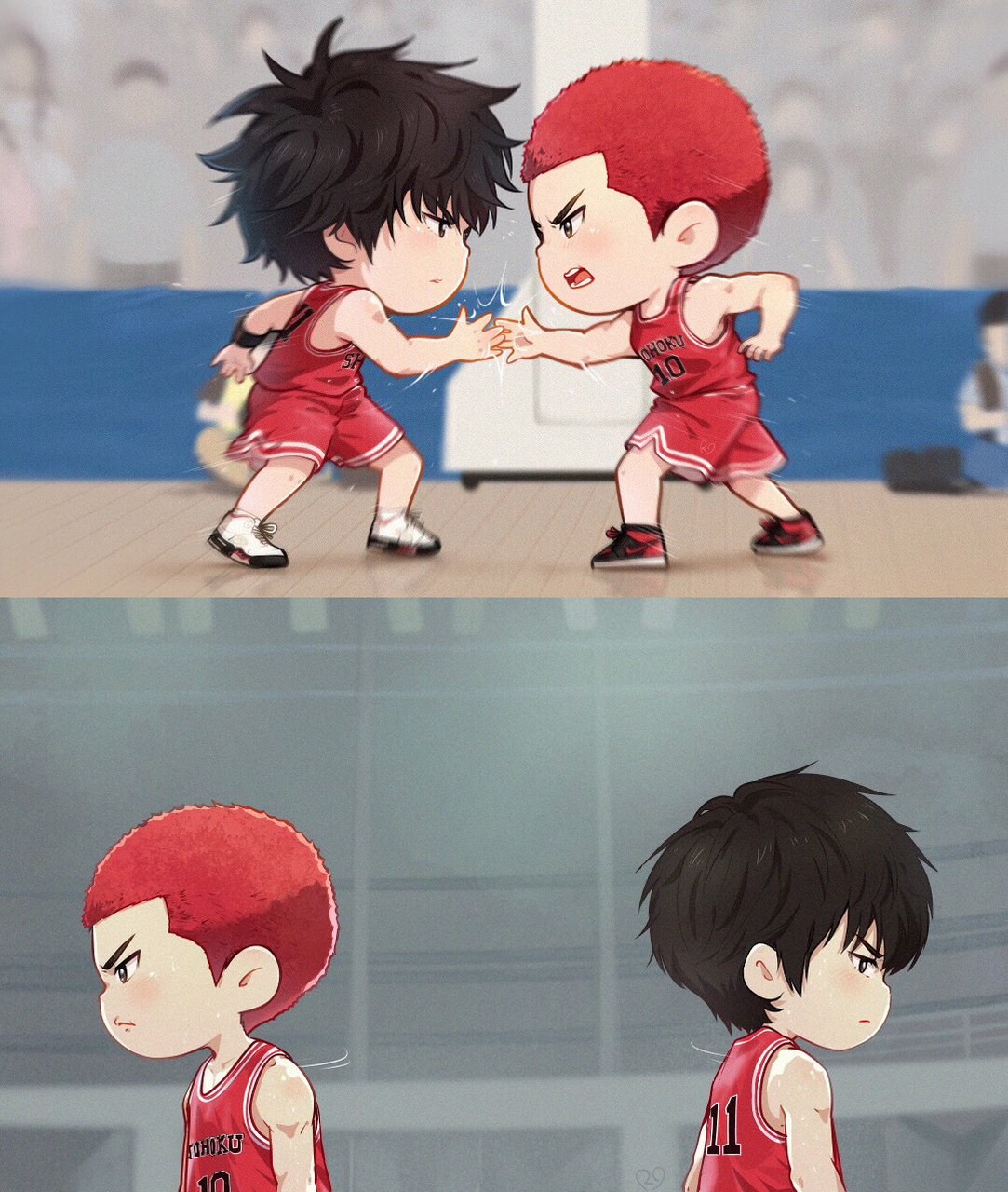 灌篮高手#  名场面 樱木花道流川枫世纪击掌 90  #热血动漫