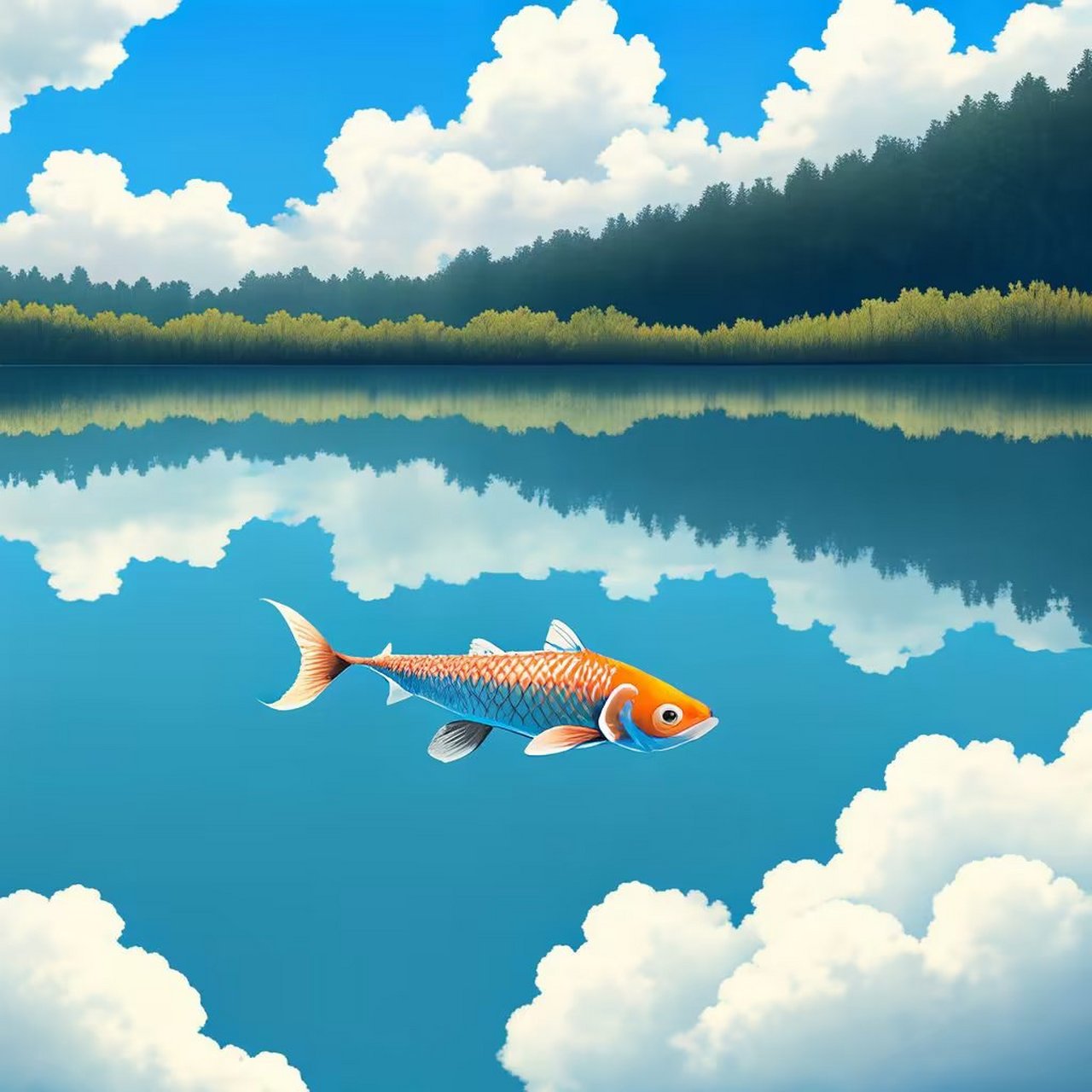 飞鸟与鱼,我们的故事都装进了天空里,装进了心里,更永远地装进了脑海