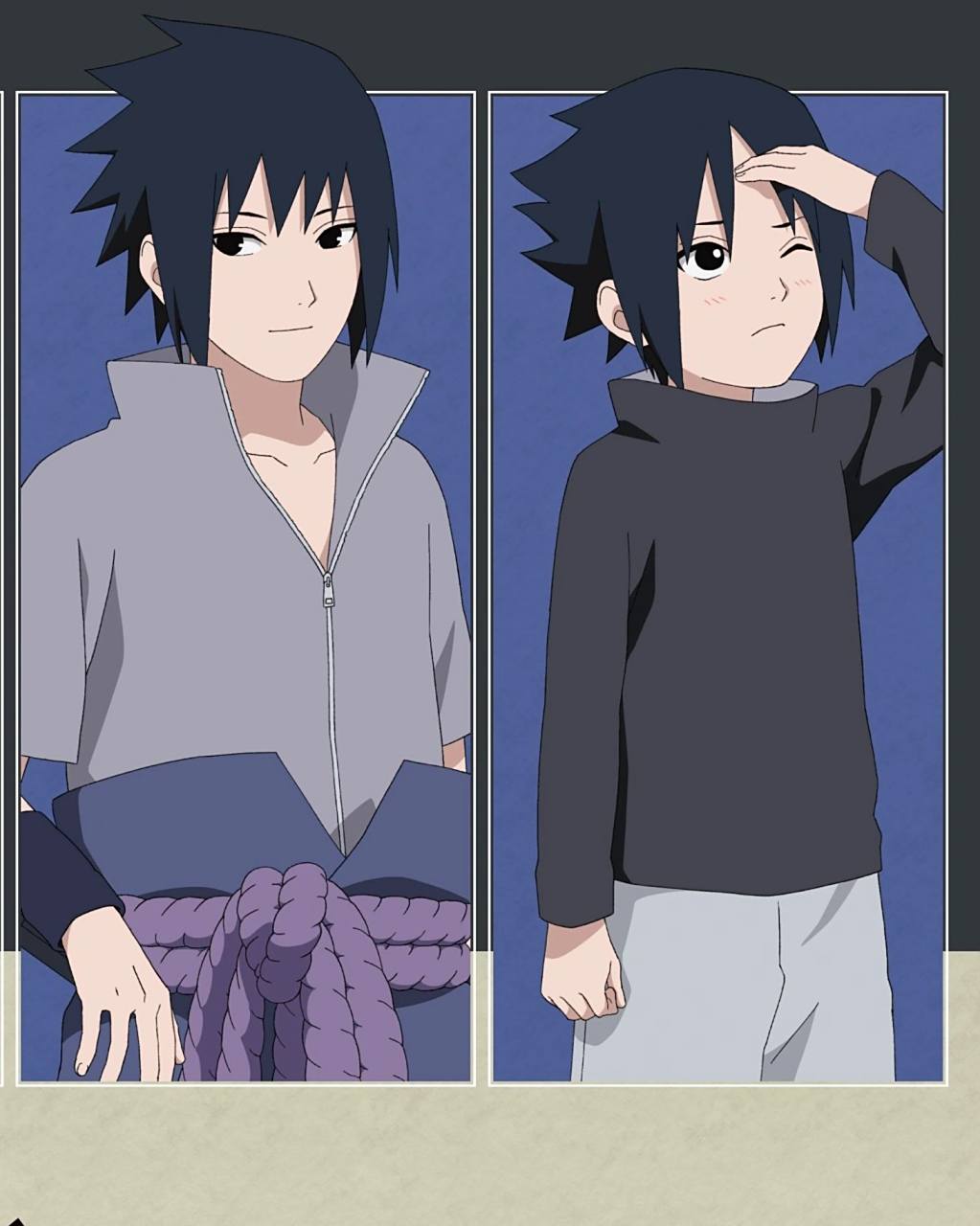 火影忍者# 鸣人与佐助,见到自己的小时候一定会感慨万千吧.