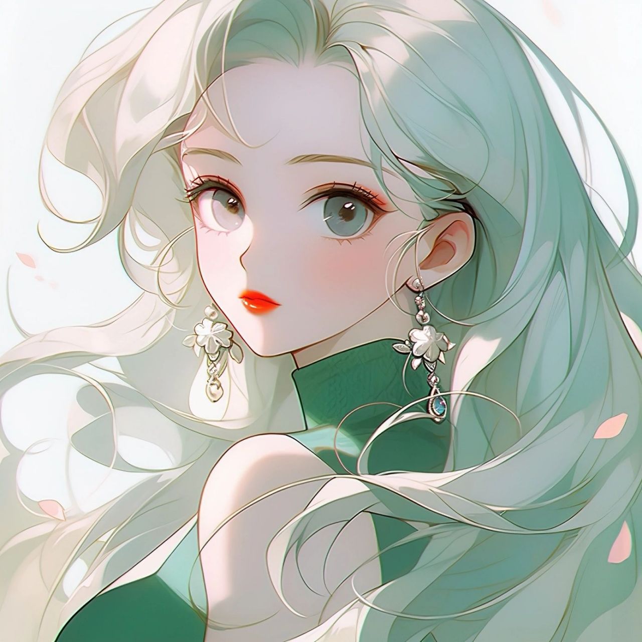 绿色系头像:这个炎热的夏天被温柔的绿色承包了.