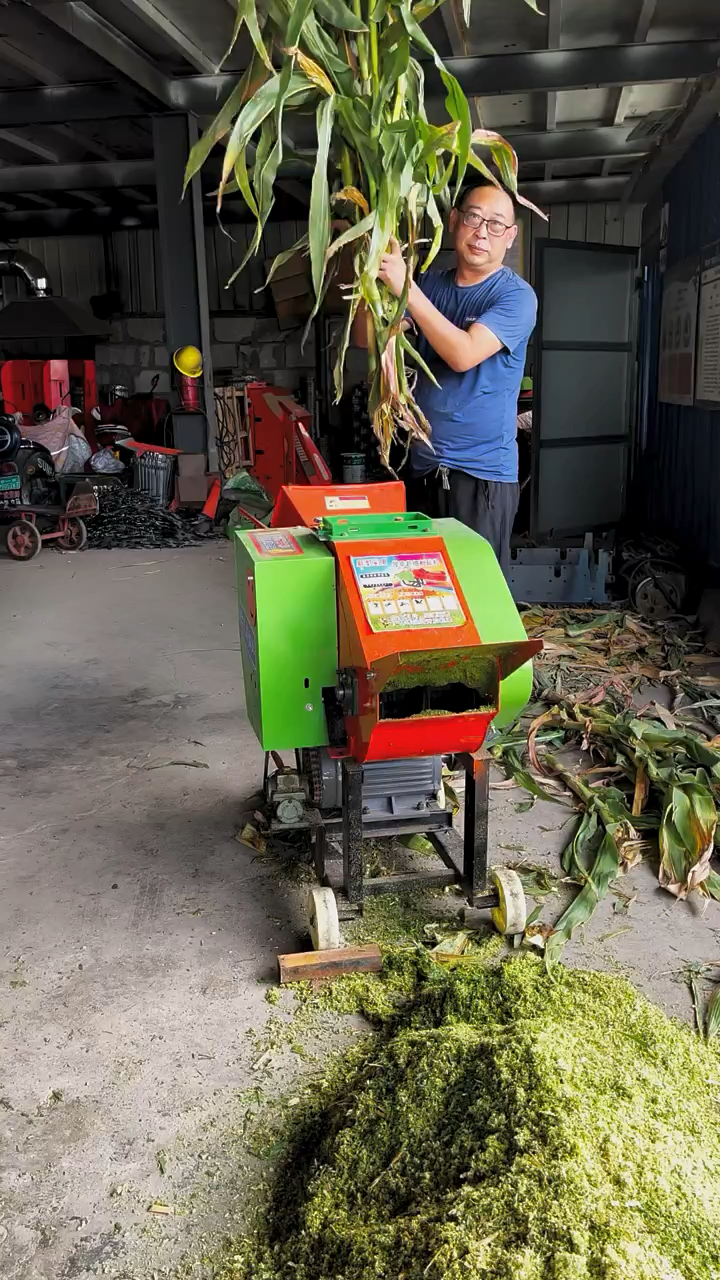 新款1吨型牧草打浆机配置55千瓦纯铜电机自动进料适合各种草料打浆