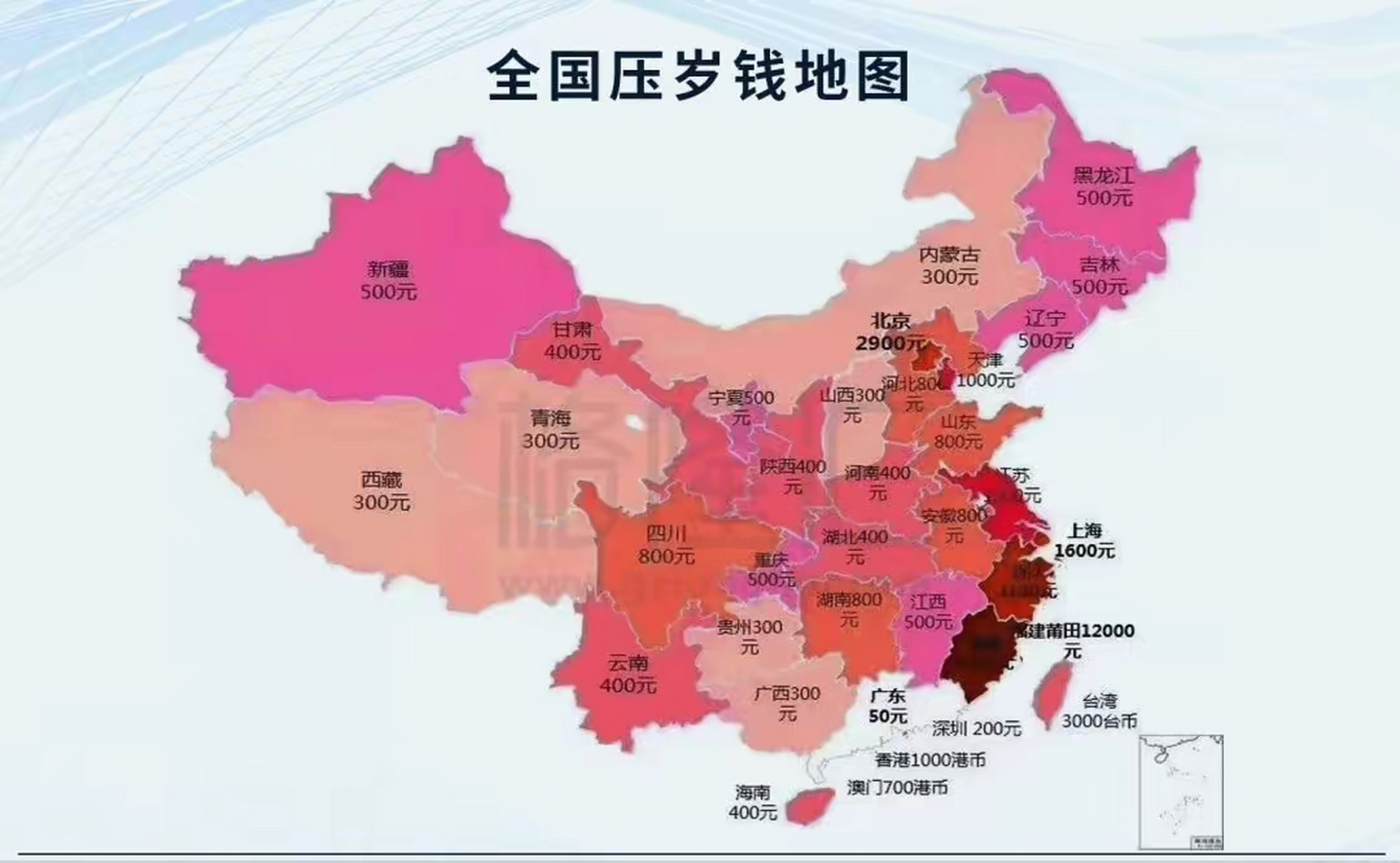 全国过年红包地图出炉,浙江人民最豪气,广东人民接地气