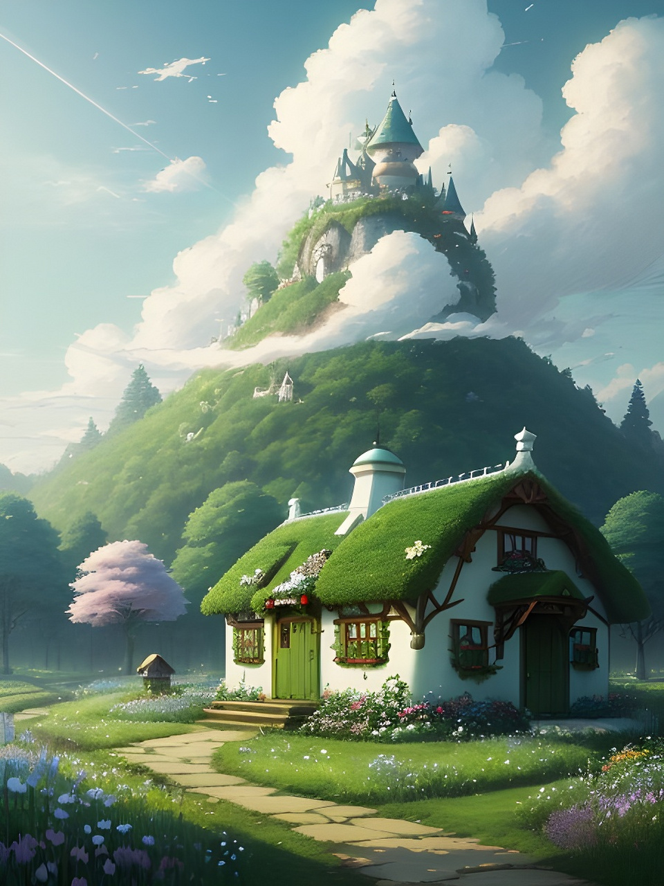 「四季豆搭起了"绿房子"」[比心][比心] #ai共创计划#  #二次元美图