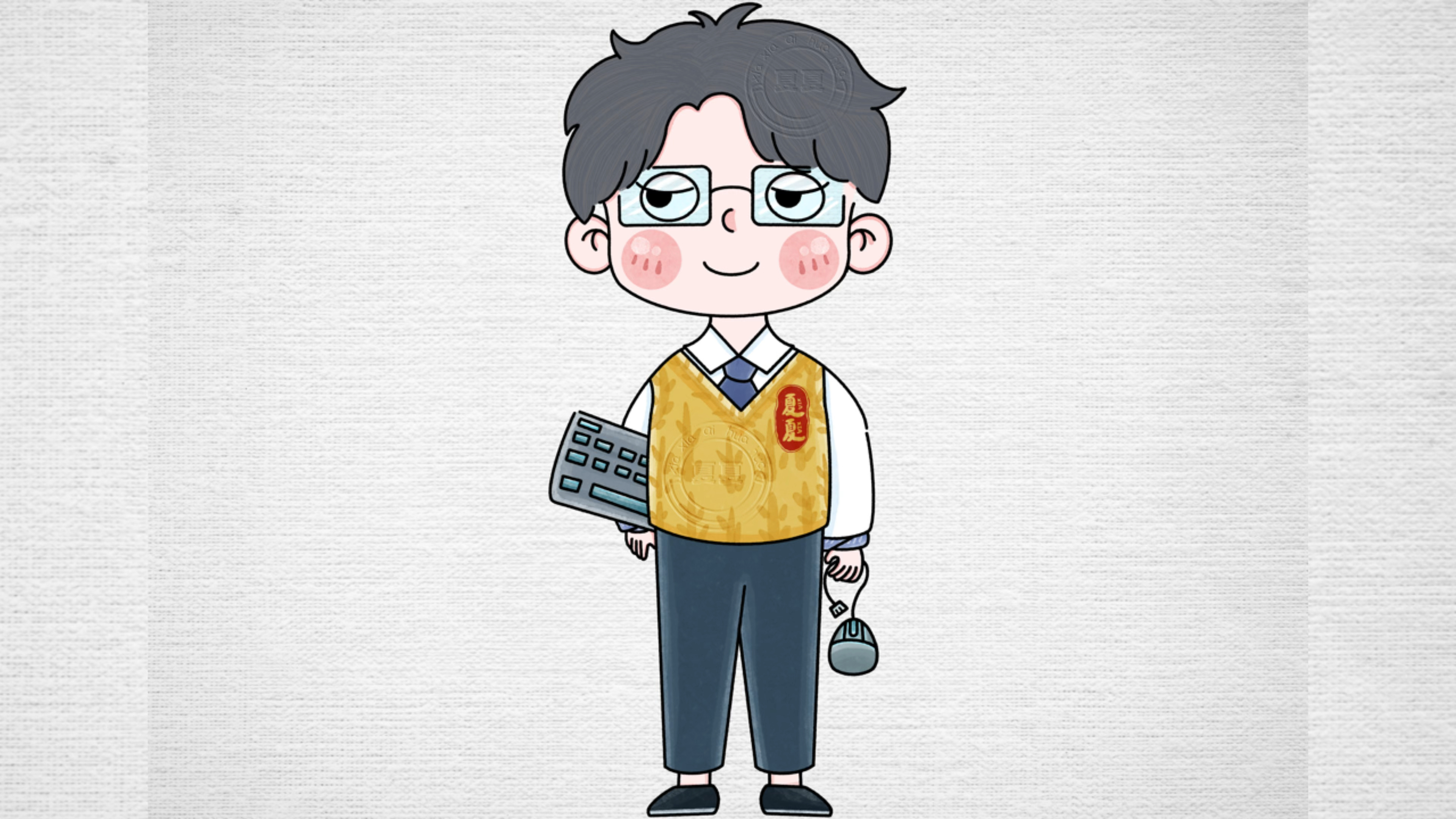 简笔画各种职业 程序员