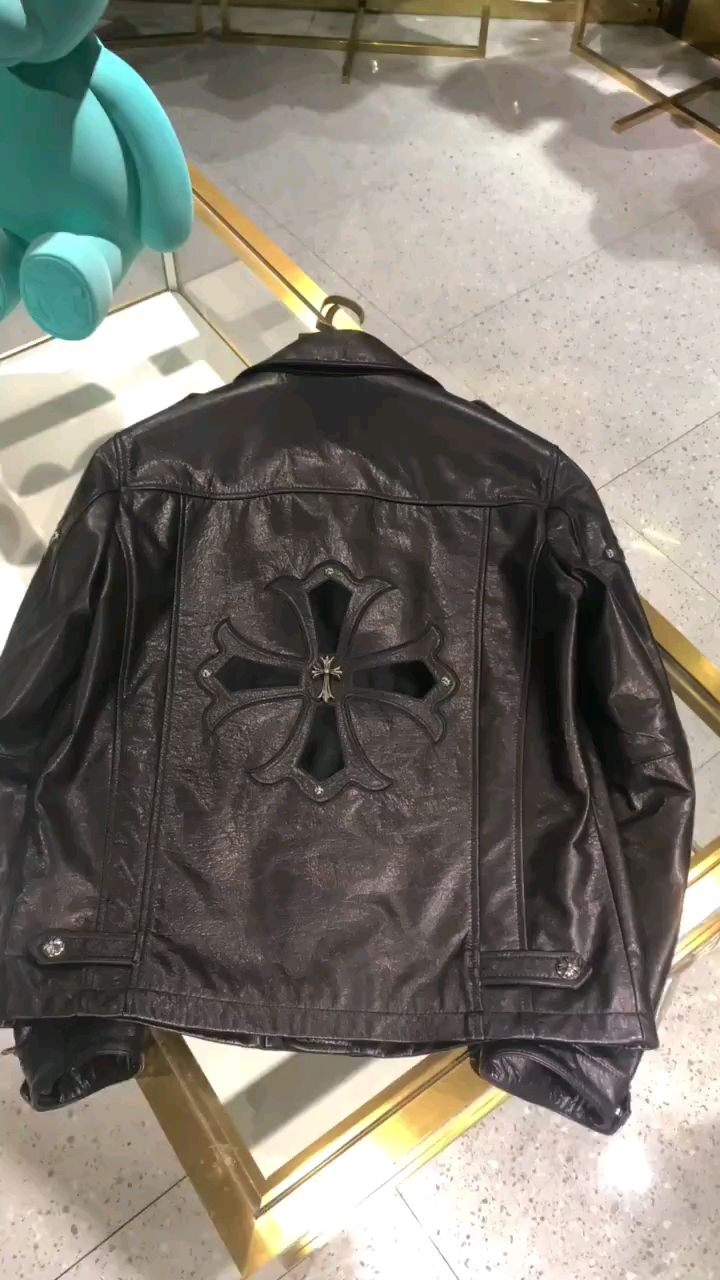 克罗心男士真皮皮衣,这设计太潮流了吧